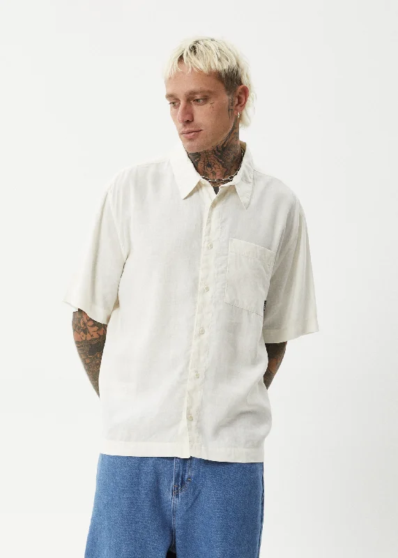 AFENDS Mens Everyday - Short Sleeve Shirt - White