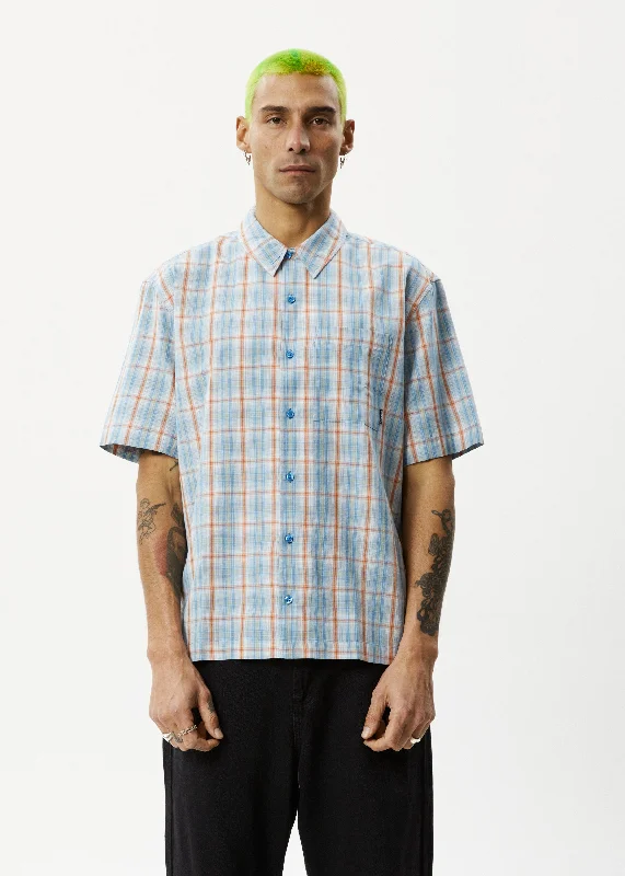 AFENDS Mens Position - Short Sleeve Shirt - Lake Check