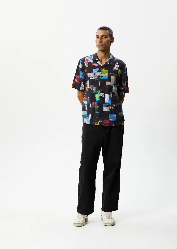 AFENDS Mens Under Pressure - Cuban Shirt - Black