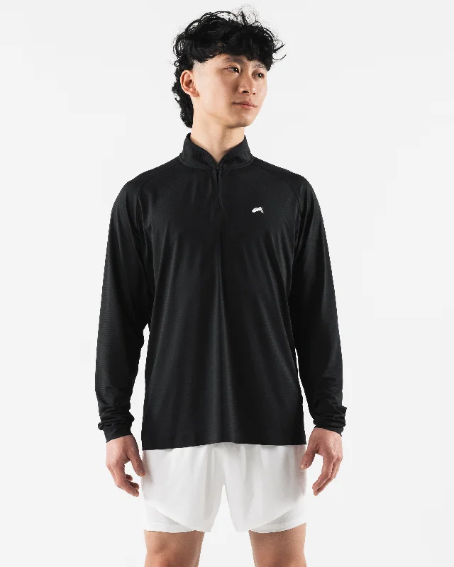 Racer Quarter Zip - Black