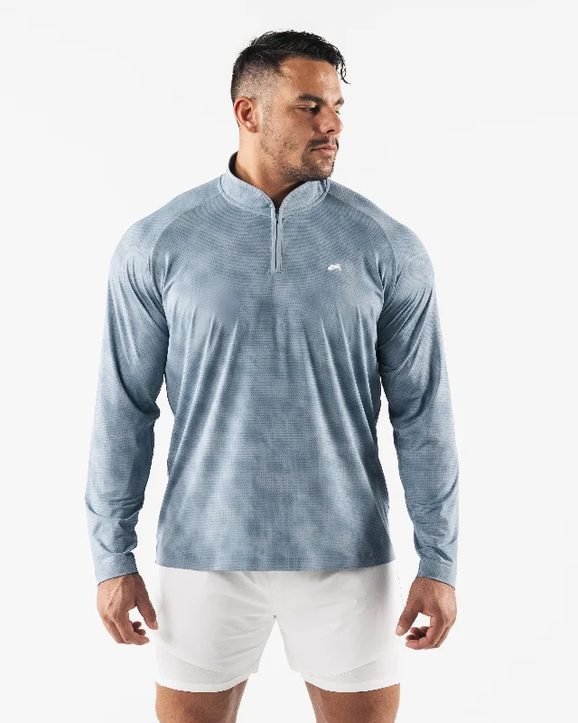 Racer Quarter Zip - Slate Print