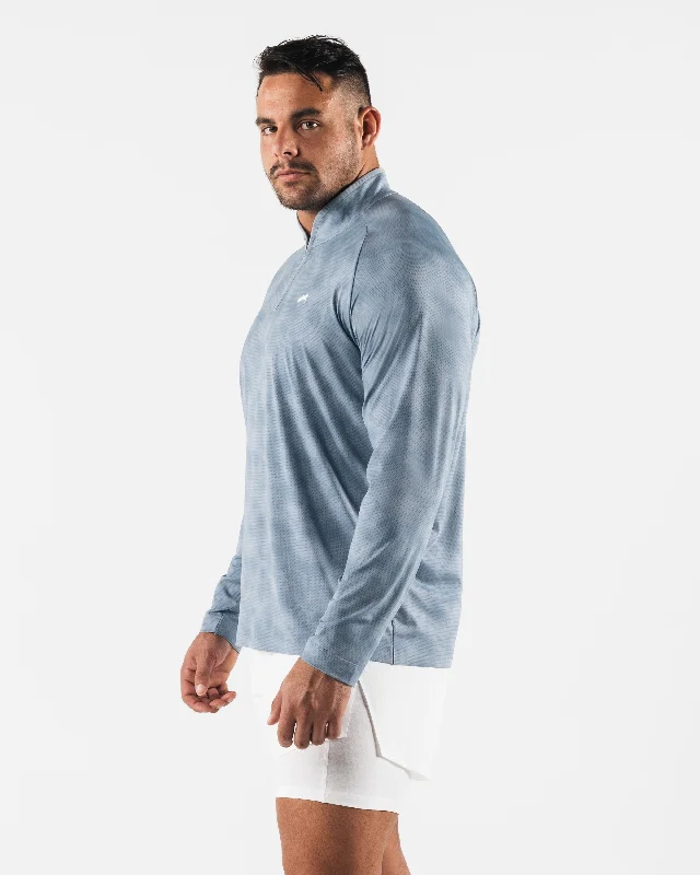 Racer Quarter Zip - Slate Print