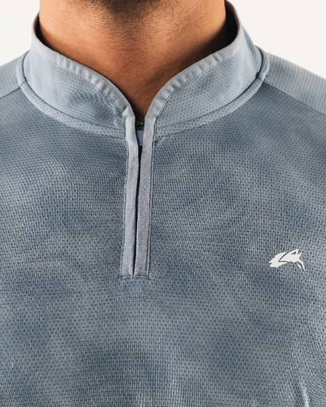 Racer Quarter Zip - Slate Print