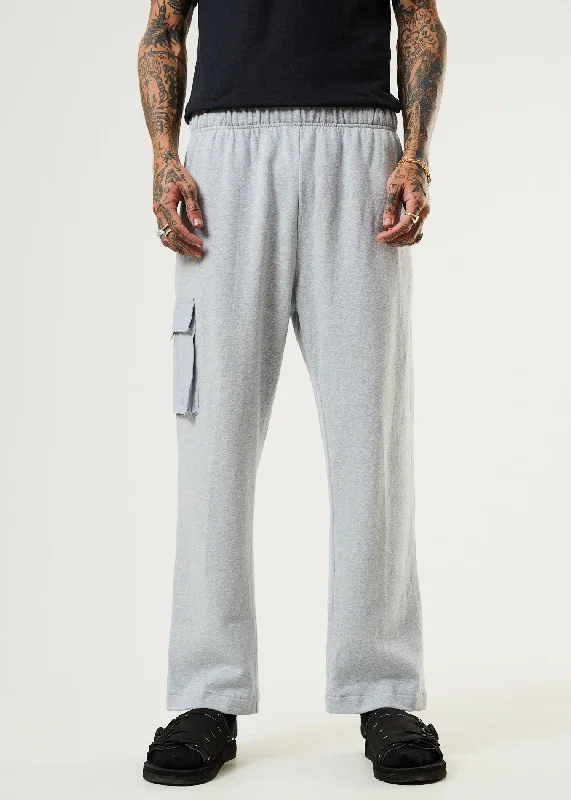 AFENDS Mens House Arrest - Sweat Pants - Shadow Grey Marle