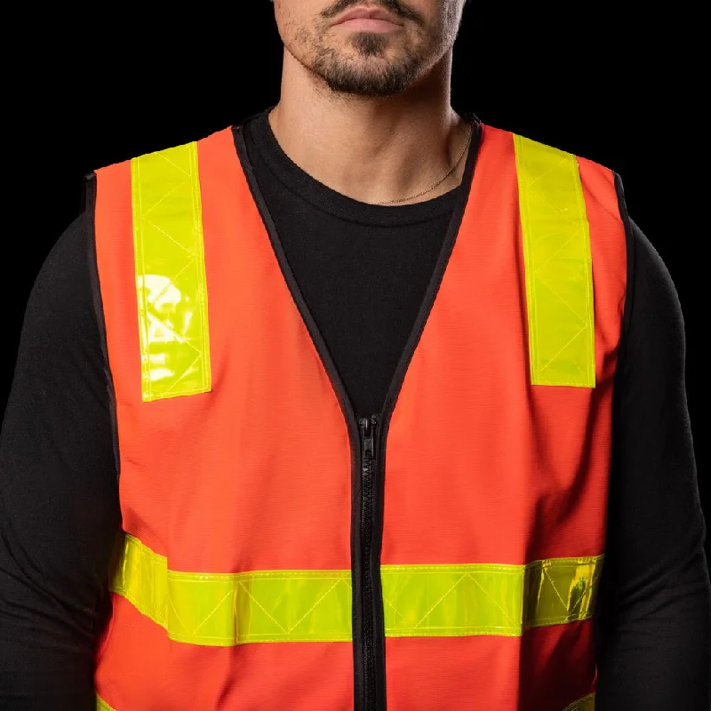 BAD VIC ROADS HI-VIS DAY/NIGHT ZIP SAFETY VEST