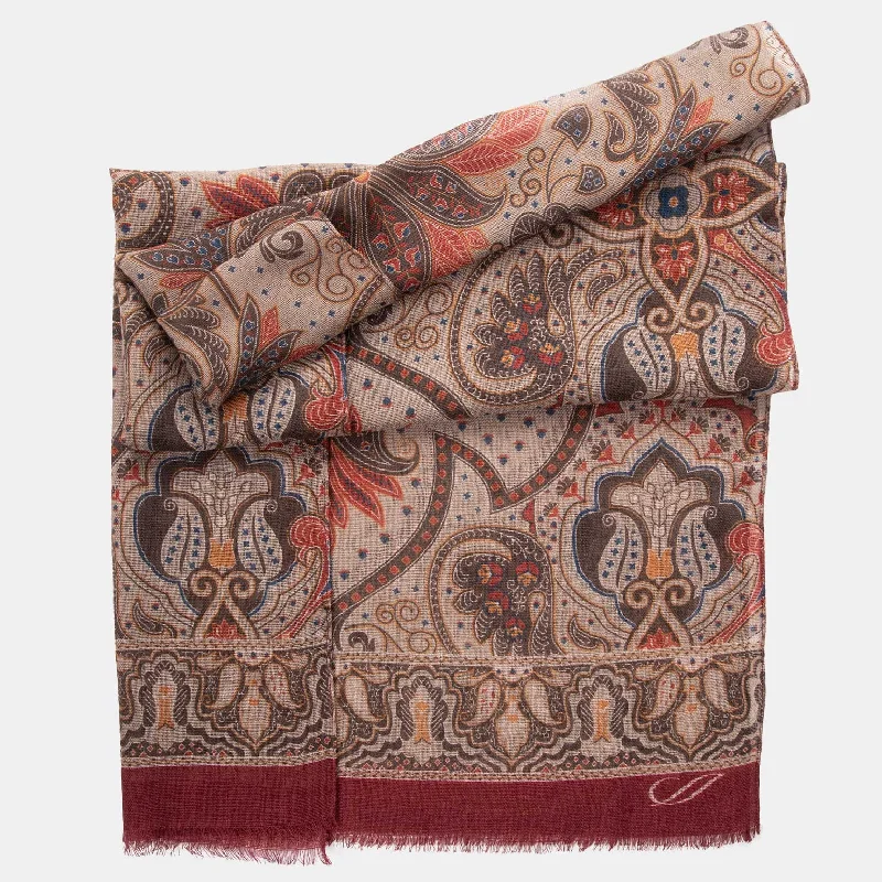 Uffizi - Wool Scarf - Travertine Beige