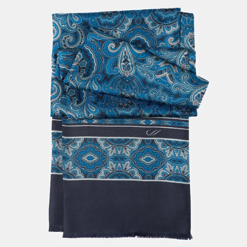 Ferrara - Silk Scarf - Blue