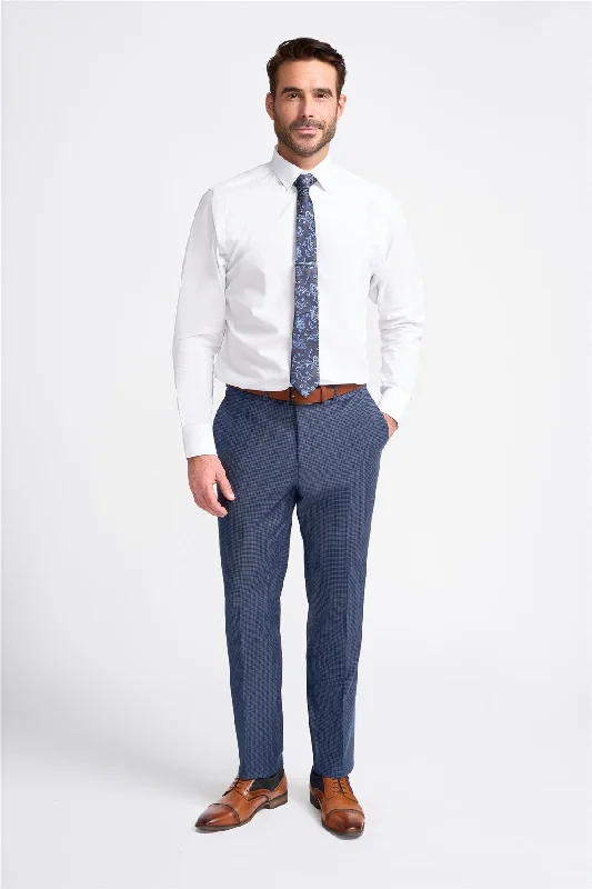 Bond Navy Check Trouser