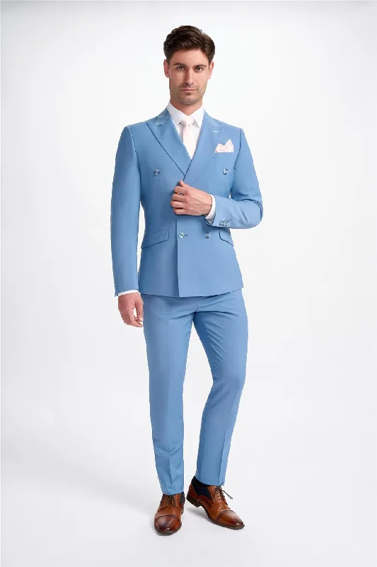 Bond Ocean Blue Double Breasted Blazer