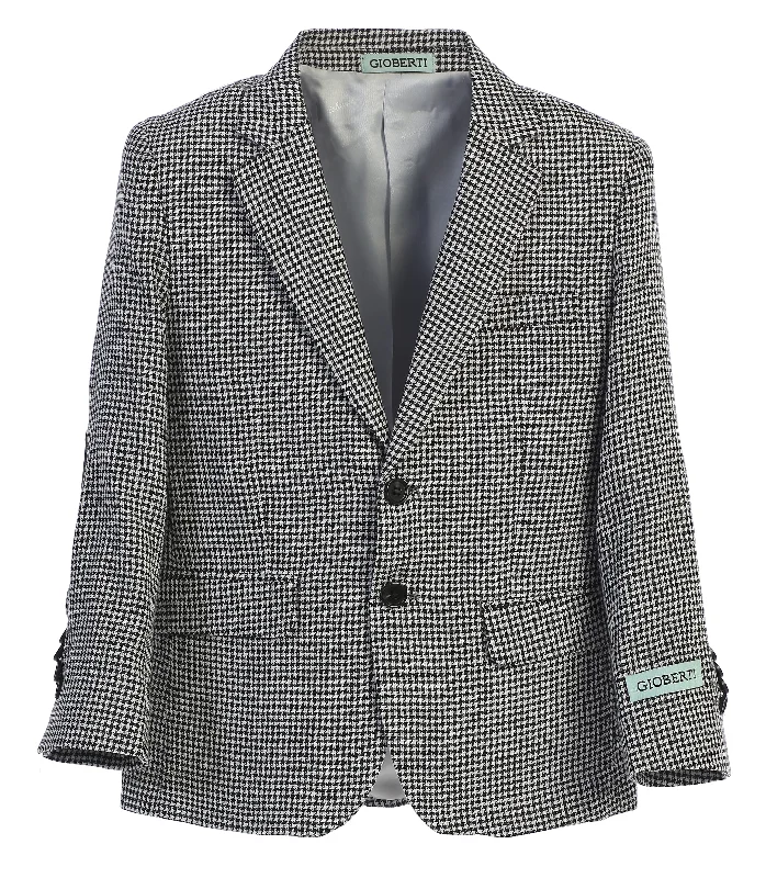 Boy's Houndstooth Blazer Jacket