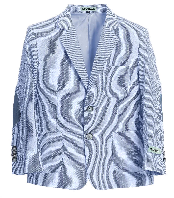 Boy's Seersucker Blazer Jacket