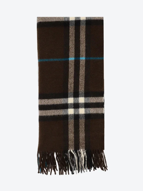 Washed giant check scarf