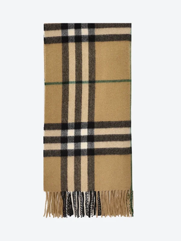 Washed giant check scarf