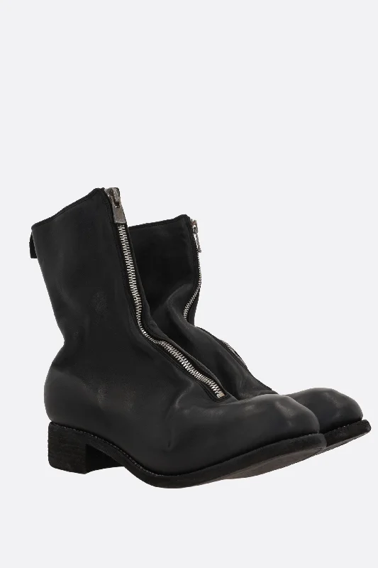 soft grainy leather ankle boots