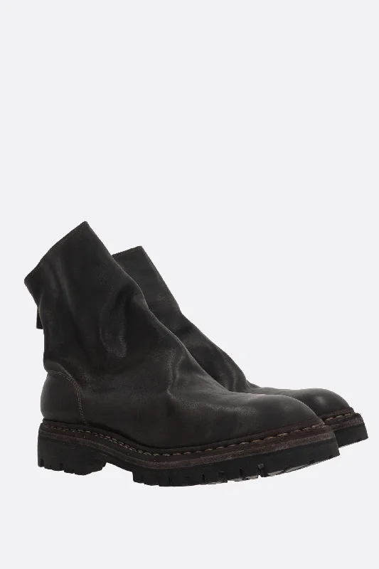 soft grainy leather ankle boots