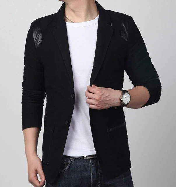 Casual Leather Blazer