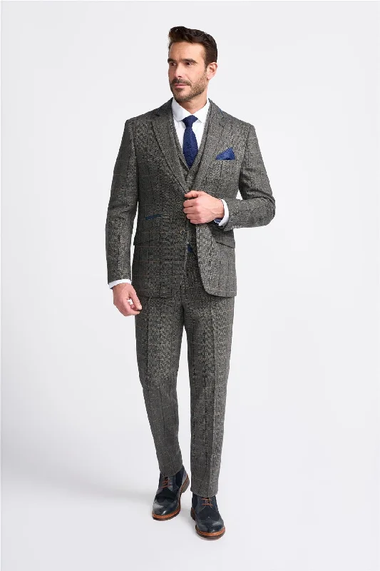 Albert Grey Tweed Check Blazer