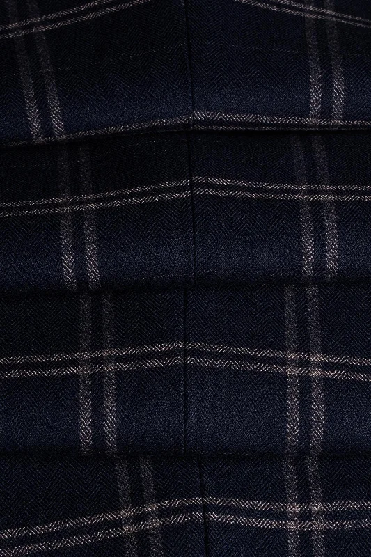 Hardy Navy Checked Blazer