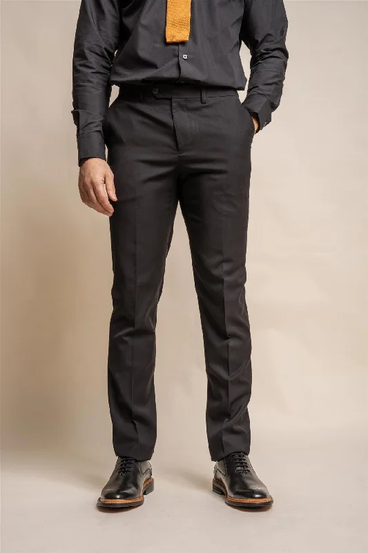 Marco Black Slim Fit Trousers