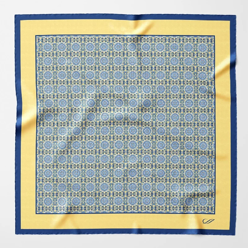 Lucca - Hand Rolled Silk Neckerchief - Yellow