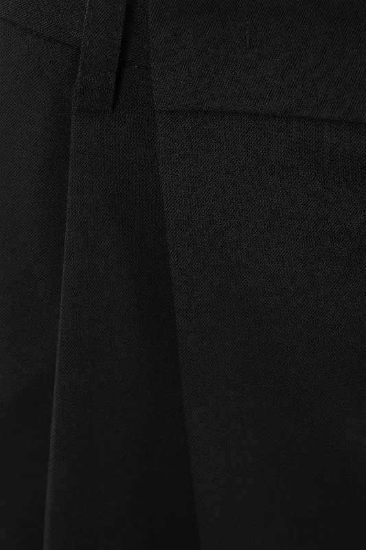 loose-fit wool trousers