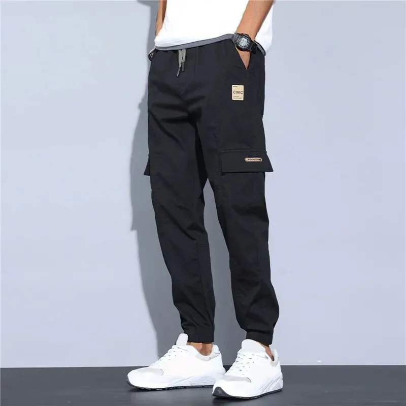 Korean Elastic Hip Cotton Summer Harem Thin Casual Sweatpants ( Pack of 2 )