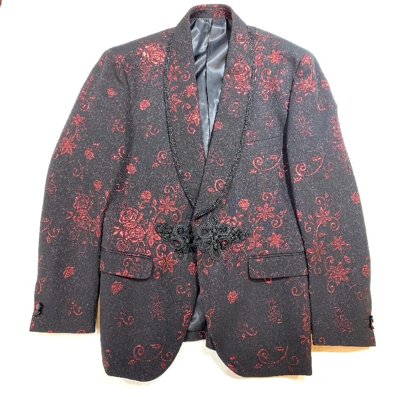 Lanzzino Red Black Cable Rose Blazer