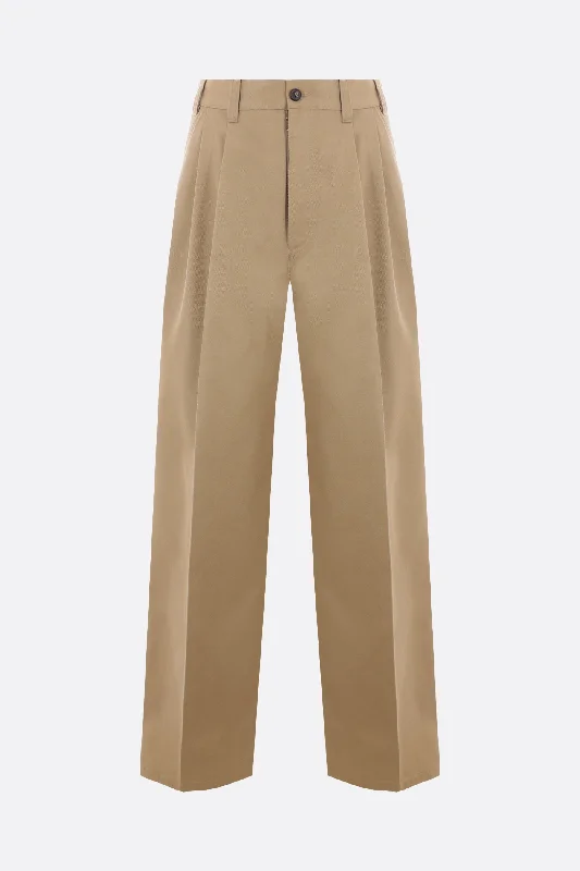 wide-leg drill trousers