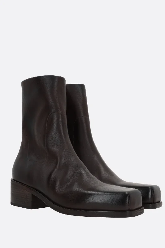 Cassello smooth leather ankle boots