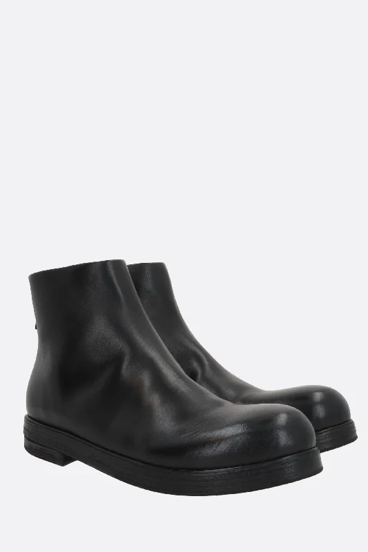 Zucca Zeppa smooth leather ankle boots