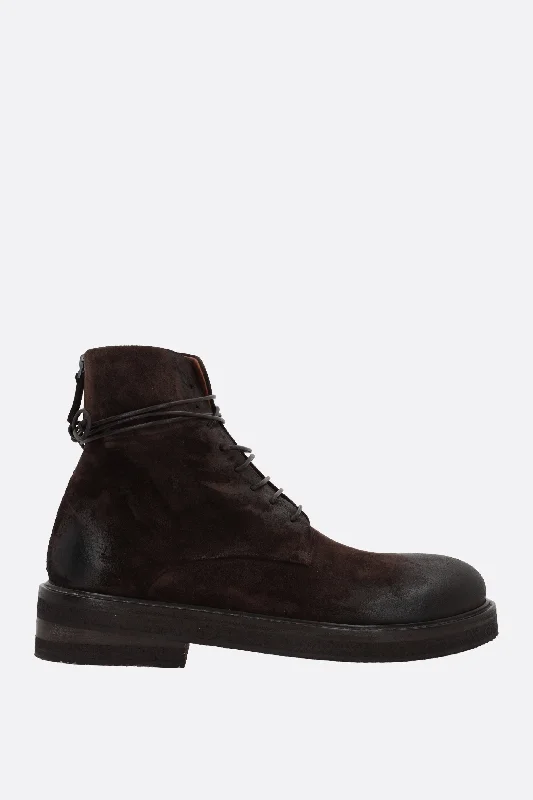 Parrucca suede combat boots