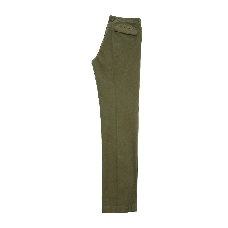 Massimo Alba Ionio2 Moleskin Trousers in Militare