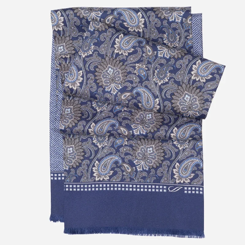 Pasquino - Silk Scarf - Navy