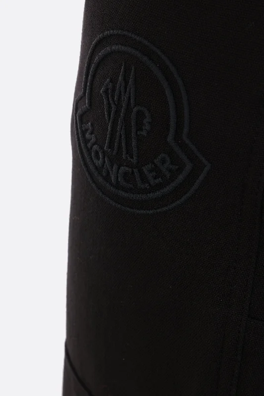 canvas pants with logo embroidery