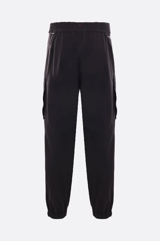 stretch nylon cargo trousers