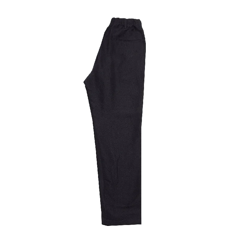 Sage De Cret Herringbone Tumbler Tapered Pants in Black