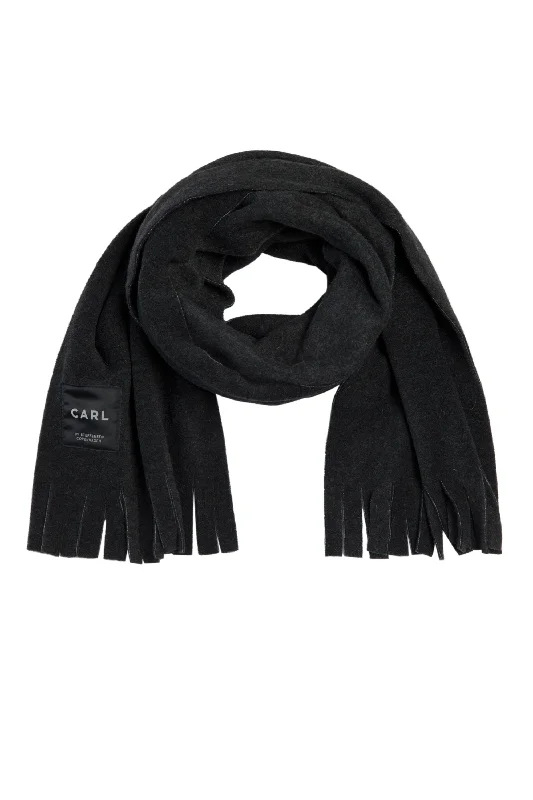 SCARF W/ FRINGES - 1006C - SOFT BLACK