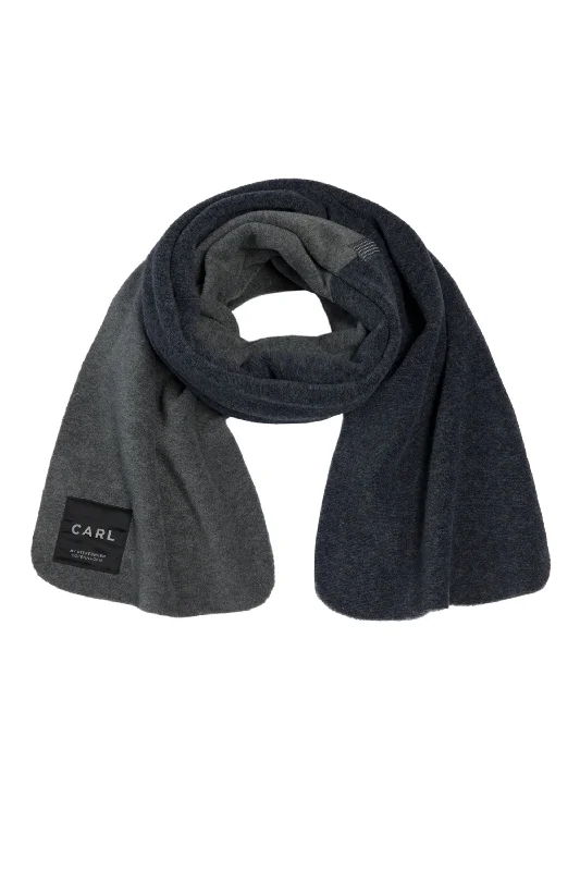 SCARF IN SOFT FLEECE - 1004C - GREY/SOFT BLACK