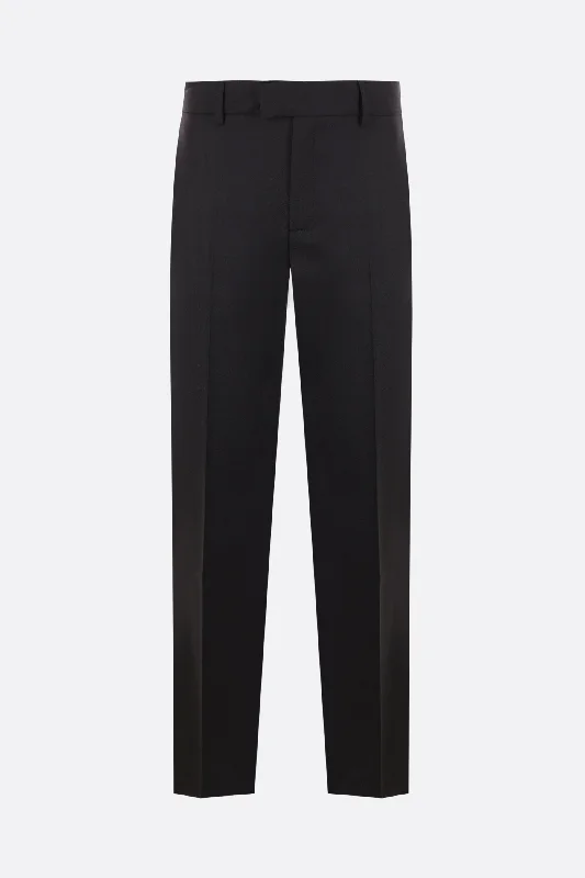 Mike straight-fit wool blend trousers