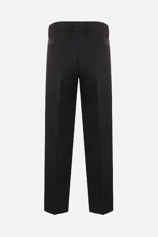 Mike straight-fit wool blend trousers