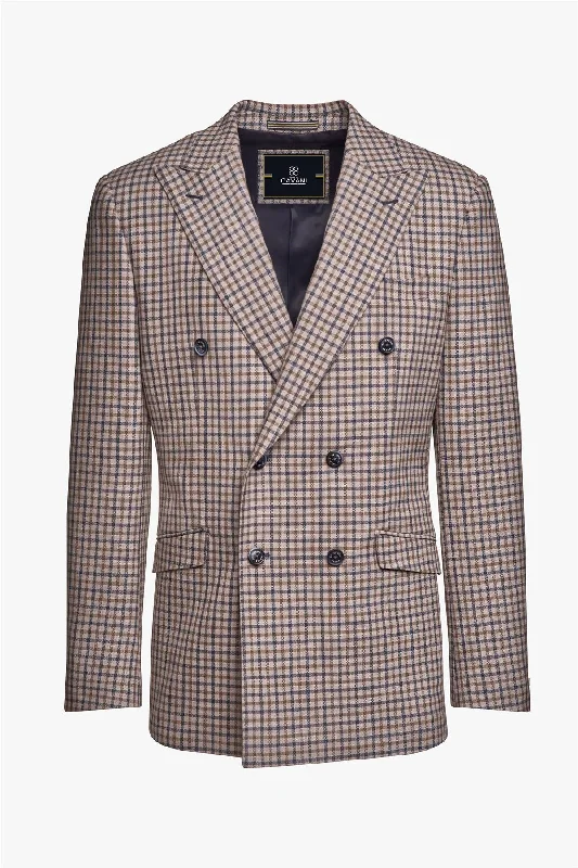 Sergio Double Breasted Beige Blazer