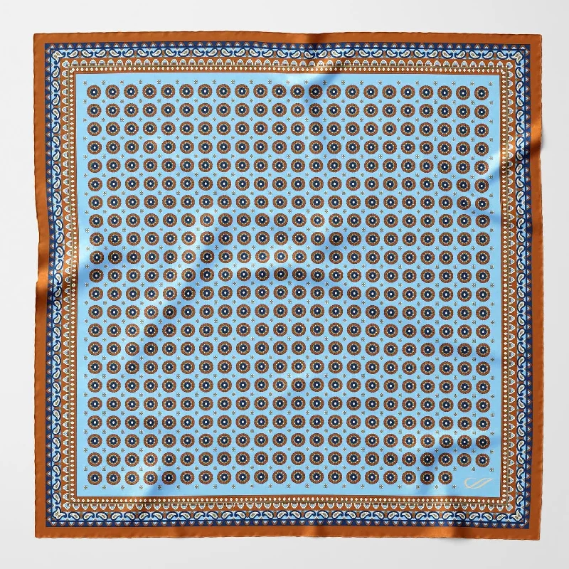 Toscana - Hand Rolled Silk Neckerchief - Sky Blue