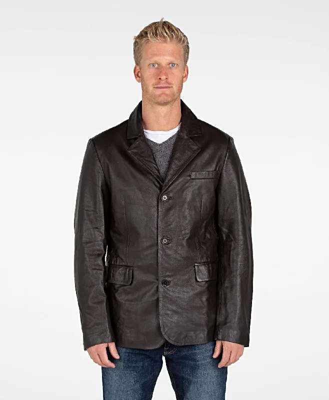 Mens Lexington Premium Leather Blazer Coat