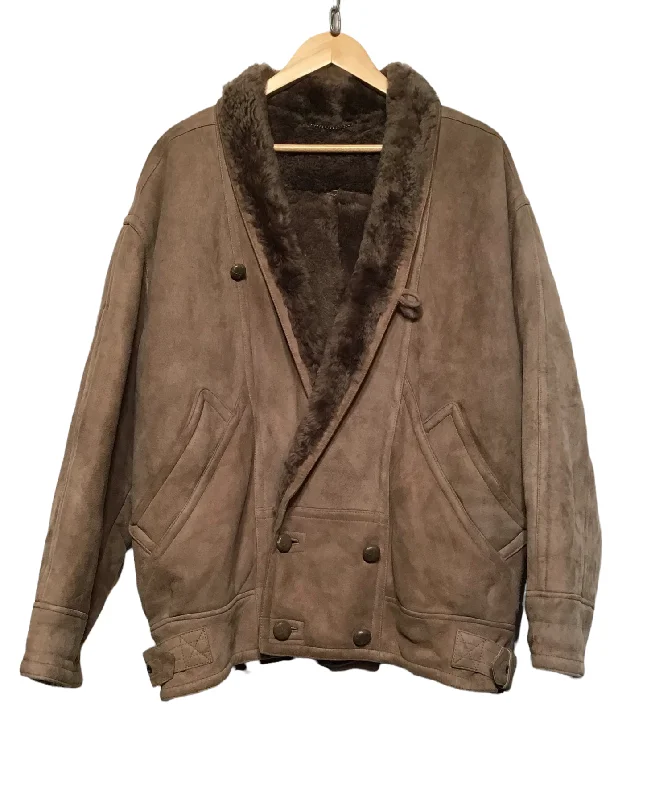 Suede And Shearling Jacket (Size M)