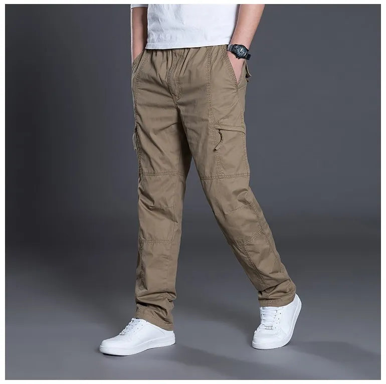 SUMMER AUTUMN FASHION MEN PANTS CASUAL COTTON LONG PANTS ( Pack of 2 )