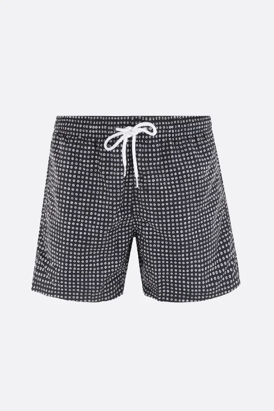 logo printed lycra swim shorts