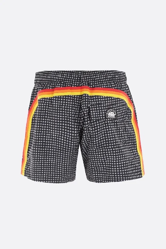 logo printed lycra swim shorts