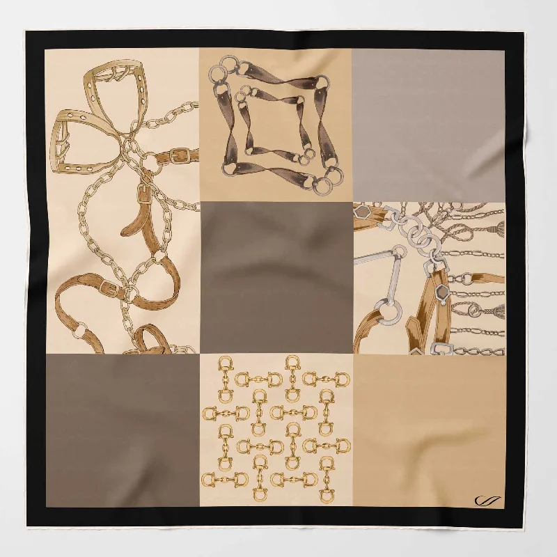 San Siro - Hand Rolled Silk Neckerchief - Tan