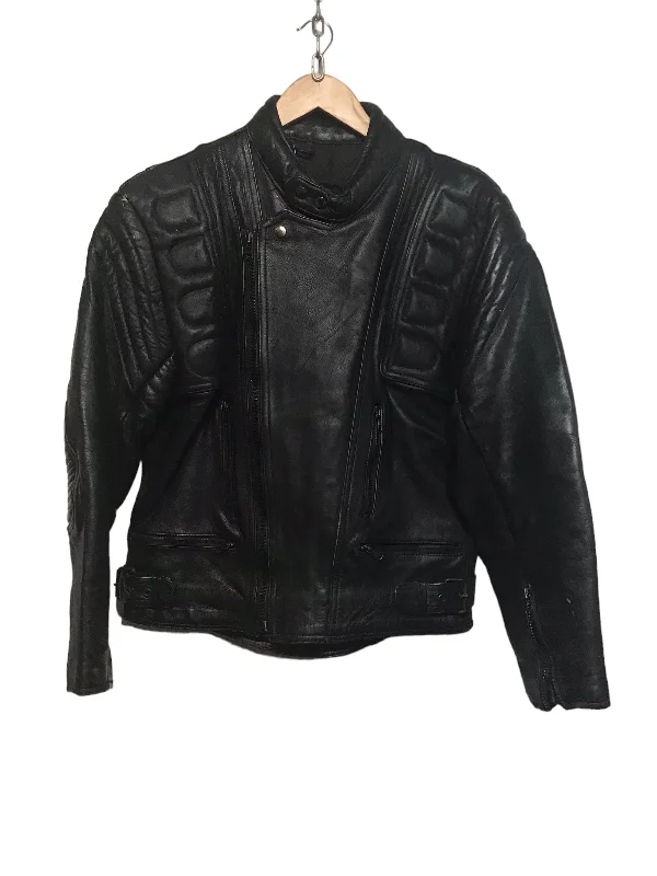 Genuine Leather Biker Jacket (Size M)