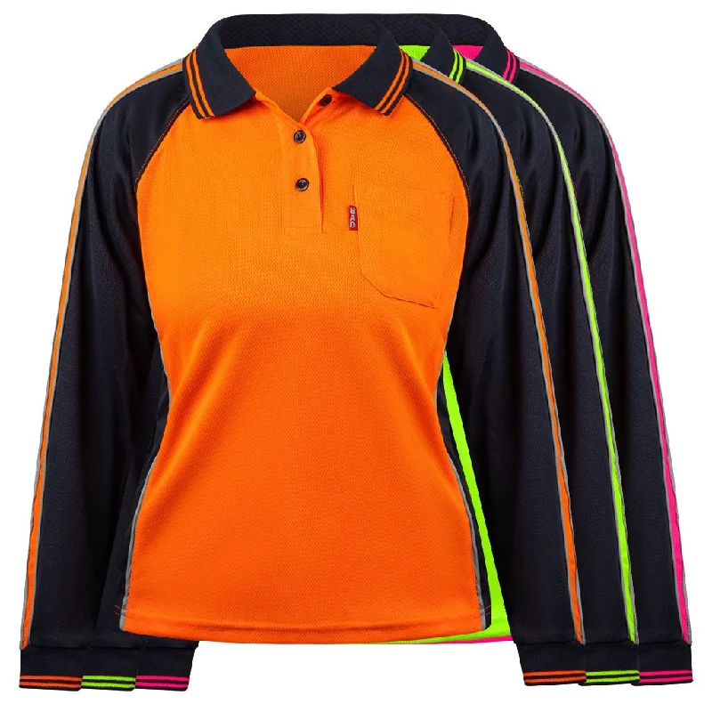 WOMENS HI-VIS L/S POLO SHIRT